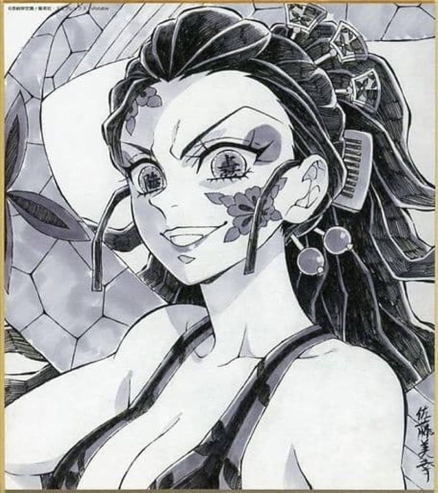 鬼滅の刃 堕姫（だき）＆ 妓夫太郎（ぎゅうたろう） 色紙 吾峠呼世晴